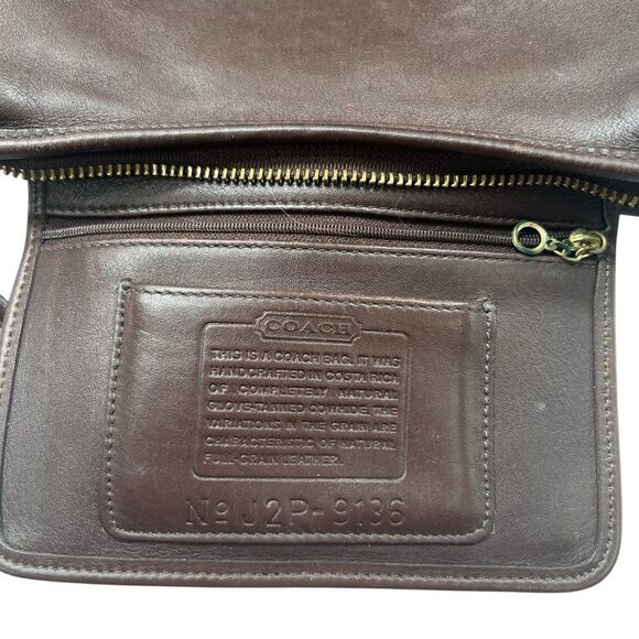 Vintage Coach Legacy Zip Top Hobo Crossbody Dark Mahogany Brown Leather - Picture 9 of 14